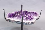 Dark Purple, Amethyst Geode Table - Includes Glass Table Top #212737-10